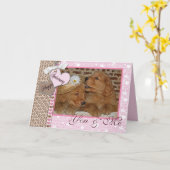 De trouwdag met Golden Retriever Kaart (Gele Bloem)