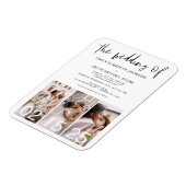 De Trouwdag van Minimalistische Moderne Soberheid Magneet (Linkerzijde)