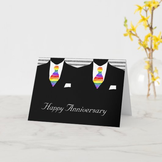 De trouwdag van twee bruidegoms kaart (Gele Bloem)