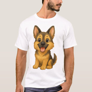 De trouwe bewaker: Vintage Duitse Herder T-shirt