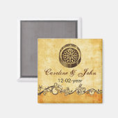 de trouwe compass nautical bruiloft met uitzonderi magneet (Voorkant / Achterkant)