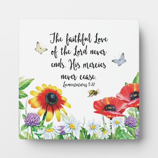 De trouwe liefde van de Heer eindigt nooit Fotoplaat (Voorkant)