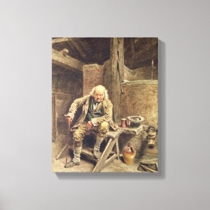 De trouwe oude servant canvas afdruk