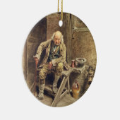 De trouwe oude servant keramisch ornament (Rechts)