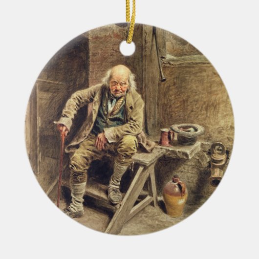 De trouwe oude servant keramisch ornament (Voorkant)