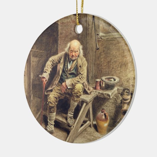 De trouwe oude servant keramisch ornament (Links)