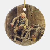 De trouwe oude servant keramisch ornament (Achterkant)