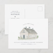 de trouwe waterverf ruilt de bruiloft met uitzonde briefkaart (Voorkant / Achterkant)