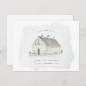 de trouwe waterverf ruilt de bruiloft met uitzonde briefkaart (Voorkant / Achterkant)