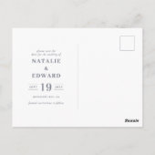 de trouwe waterverf ruilt de bruiloft met uitzonde briefkaart (Achterkant)