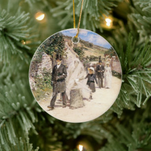 De Trouwmars door Robinson, Vintage Jonggehuwden Keramisch Ornament