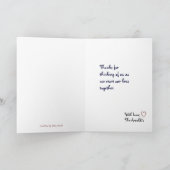 De trouwringen, danken u bedankkaart (Binnen)