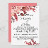 De trouwuitnodiging is eenvoudig en mooi. kaart (Voorkant / Achterkant)