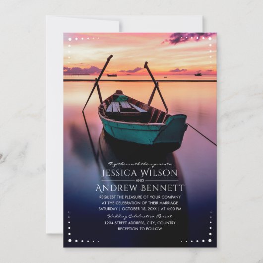 De trouwuitnodigingen van de bestemming Uw Afbeeld Kaart (Voorkant)