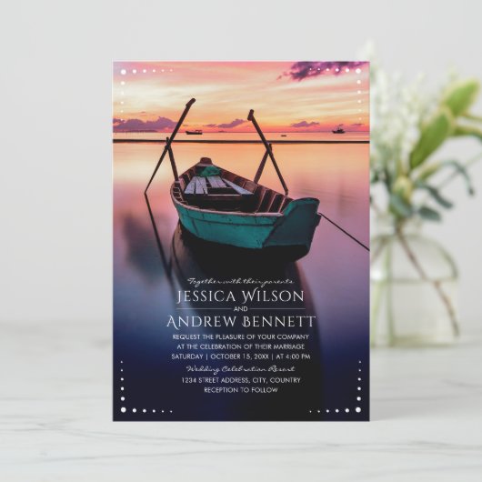 De trouwuitnodigingen van de bestemming Uw Afbeeld Kaart (Staand voorkant)