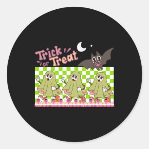 De truc van Halloween Ronde Sticker