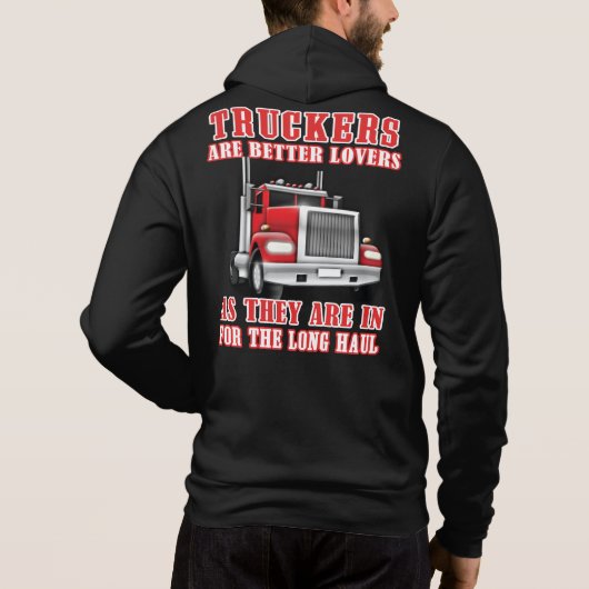 De truckchauffeur is beter overgebleven  hoodie (Achterkant)