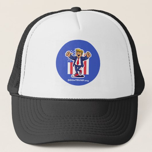 De trucker hoed van Trump, wit en zwart Pet (Voorkant)
