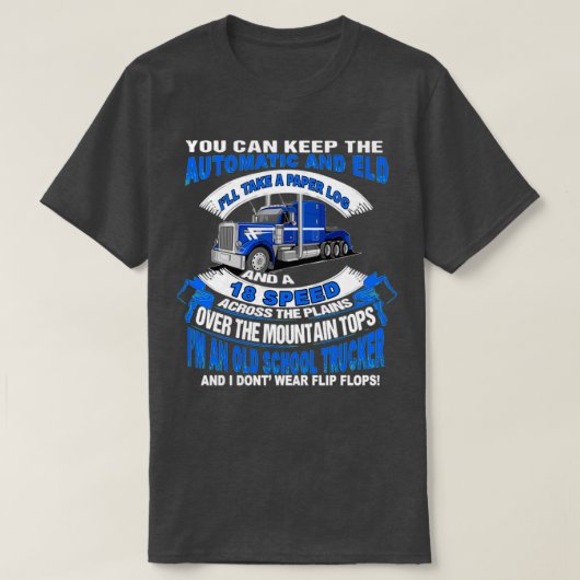 De trucker u kan het Automatische en ELD houden T-shirt (Design voorkant)