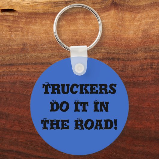 De truckers doen het onderweg! sleutelhanger (Voorkant)