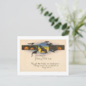 De trucs van Halloween Vintage Briefkaart (Staand voorkant)