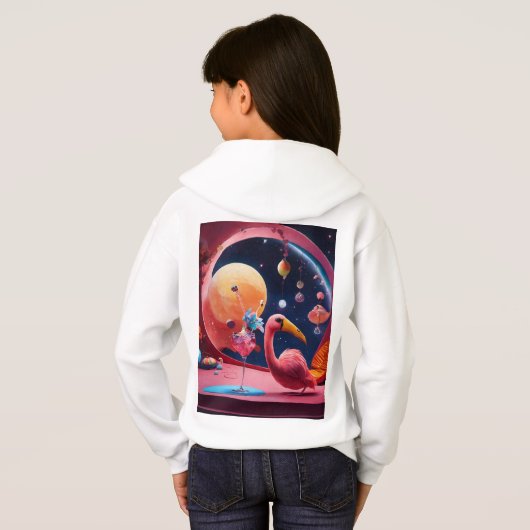 De trui van het meisje combineert stijl en comf (Achterkant volledig)