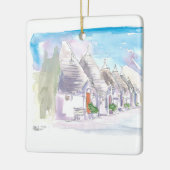 De Trulli-gebouwen van Alberobello Bari, Italië Keramisch Ornament (Links)