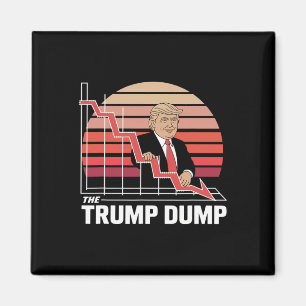 De Trump Dump Funny Anti Trump Stock Market Crash Magneet