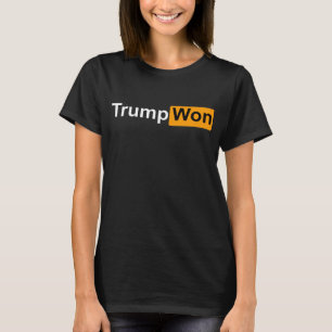 De trump heeft Shirt gewonnen.