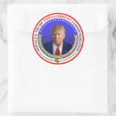 De Trump Impeachment HerdenkingsSticker Ronde Sticker (Tas)