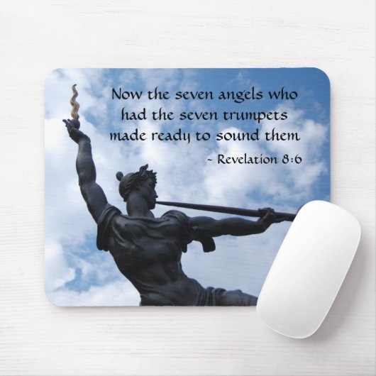 De trumpet van de engel - mousepad muismat (Met muis)