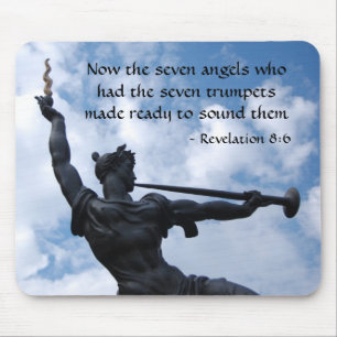 De trumpet van de engel - mousepad muismat