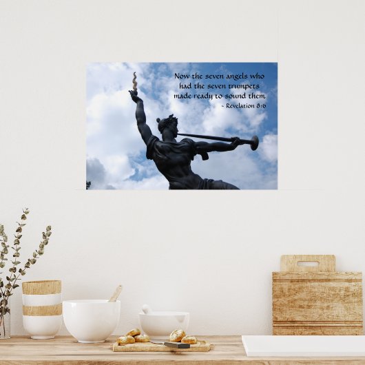 De trumpet van de engel poster (Keuken)