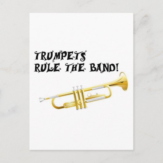 De trumpets regelen de band! briefkaart (Voorkant)