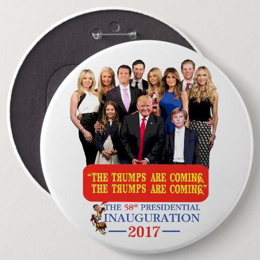 De Trumps komen eraan! Ronde Button 6,0 Cm (Voorkant /achterkant)