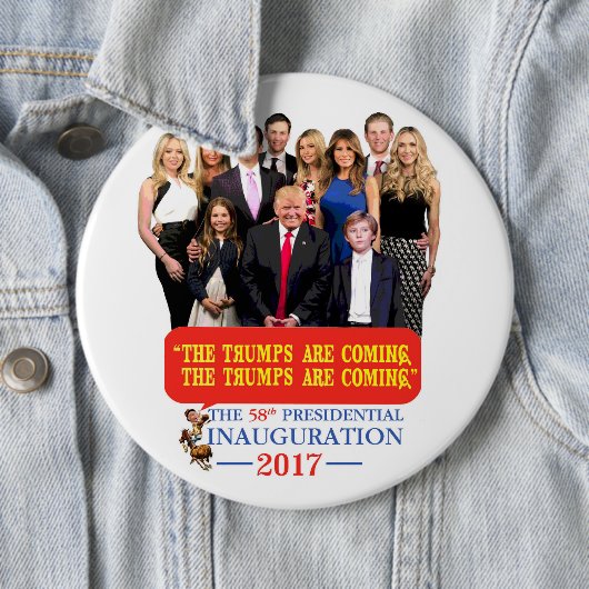 De Trumps komen eraan! Ronde Button 6,0 Cm (In situ)