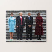 De Trumps & Obamas bij de opening Legpuzzel (Horizontaal)