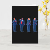 De Trumpty Dans Trump Dansen 4 Juli Kaart (Gele Bloem)