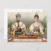 De Tsaar Nicolas van de KRONING & Tsarina van Briefkaart (Voorkant / Achterkant)