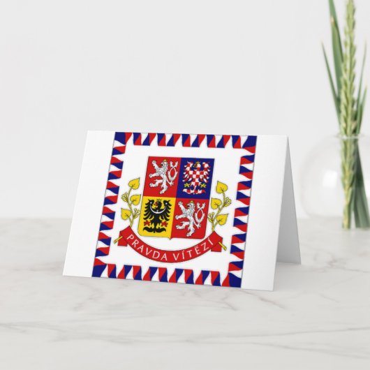 De Tsjechische President vlag Kaart (Voorkant)