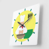 De Tsjetsjeense keukenklok - Square Vierkante Klok (Hoek)