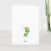 De tuba spelen alligator Kaart (Achterkant)