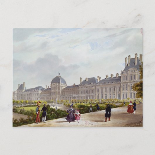 De Tuileries tijdens het herstel Briefkaart (Voorkant)