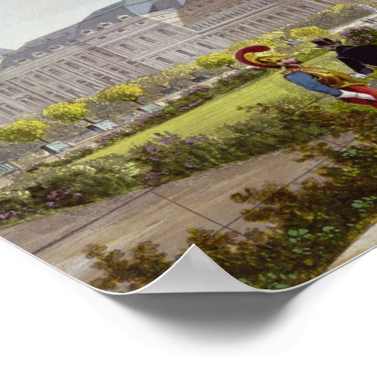 De Tuileries tijdens het herstel Poster (Hoek)