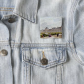 De Tuileries tijdens het herstel Vierkante Button 5,1 Cm (In situ)
