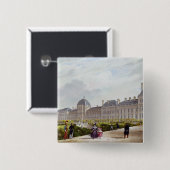 De Tuileries tijdens het herstel Vierkante Button 5,1 Cm (Voorkant /achterkant)
