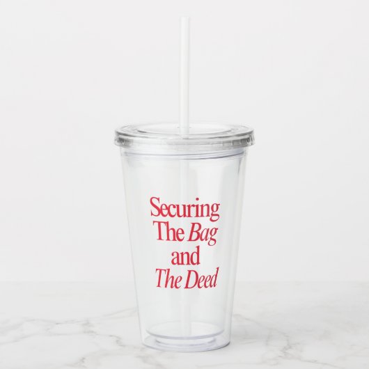 De tuimelaar van de zak vastzetten acryl drinkbeker (Voorkant)