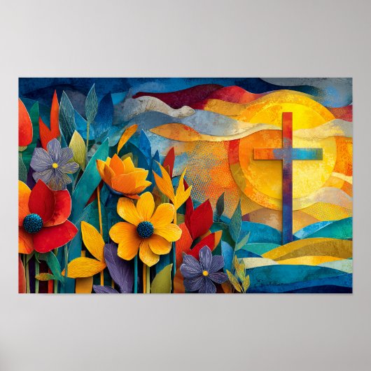 De tuin achter het kruis poster (Voorkant)