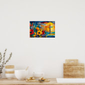 De tuin achter het kruis poster (Keuken)