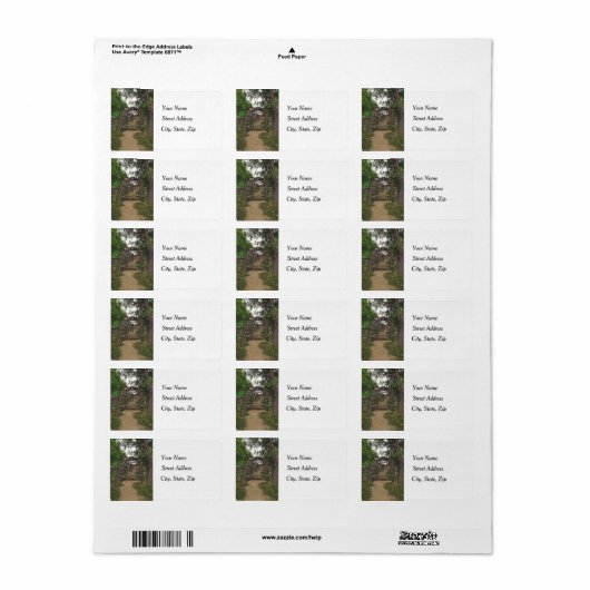 De tuin - Adresetiketten Etiket (Full Sheet)